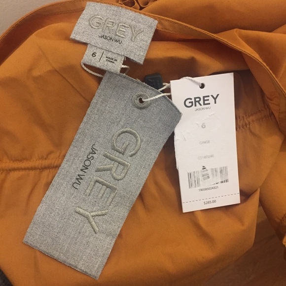 NWT Jason Wu Grey Ruffled Camisole Tank Top 6 burnt orange - Picture 6 of 7